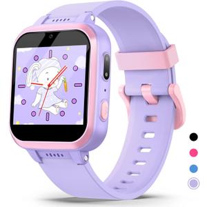meoonley Kids Smart Watch with Puzzle Games HD Touch Screen Camera Video Music Player Pedometer Alarm Clock Flashlight Fashion Kids Smartwatch Gift for 6-13 Year Old Boys Girls Toys