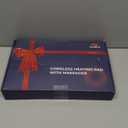 Cordless Heating Pad with Massager for Back Pain Relief, Portable Lower Back Massager 8000mAh Rechargeable, Birthday Gifts for Women Men Mom Dad Seniors Auto Shut Off with an Extension Strap