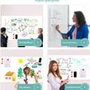 Small Self-Adhesive Whiteboard Sticker: 12" x 18" Magnet Receptive Dry Erase Wall Decal | No Ghosting Memo Board for Kitchen Cabinet, Locker & Desk | Peel & Stick to Do List