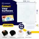 COSNIGHT Clear Contact Paper Peel and Stick for Wall Protector 23.6in x 10ft/Roll, Clear Wall and Kitchen Cabinets Protector from Furniture
