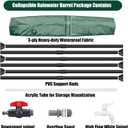 THUNDERBAY 53 Gallon Collapsible Rain Barrel, Portable Rain Barrels to Collect Rainwater from Gutter, Rainwater Collection System, Water Storage Tank Catcher Container with Filter Spigot