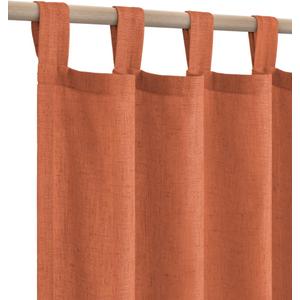 KOUFALL Fall Curtains for Living Room 84 Inches Long,Farmhouse Boho Tab Top Linen Sheer Burnt Orange Curtains 2 Panels for Bedroom Autumn Decor