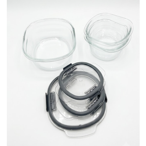 Glass Container with Lid, Glass Food Storage Containers with Lid, High-Quality Glass Jar with Lid