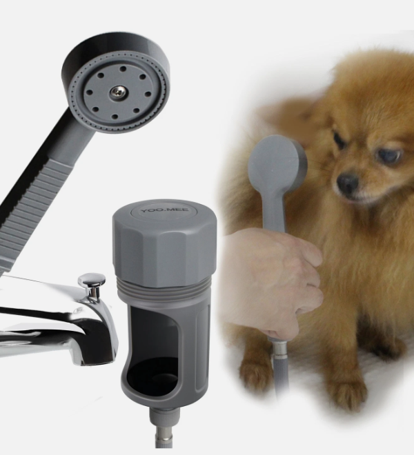 Pets Shower Attachment, Quick Connect on Tub Spout w/Front Diverter, Ideal for Washing Pets and Cleaning Tub, Portable and Convenience