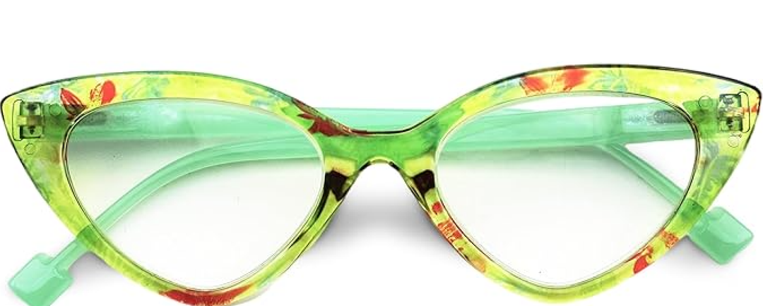 COVESATO Cat Eye Fashion Reading Glasses for Women Spring Hinge Retro Cute Ladies Computer Readers (,1.50)