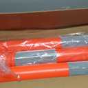 RoadHero 45 Inch 3 Pack Delineator Post with Base, Orange Traffic Delineator Posts Cones with Reflective Collars for Parking Lots, Road Safety, Construction Events