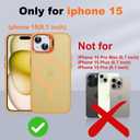 JAME for iPhone 15 Case with Stand, 2X [Tempered Glass Screen Protector][Compatible with Magnetic] Built-in Camera Kick-Stand Phone Case for iPhone 15, Magnetic Case for iPhone 15 6.1, Orange