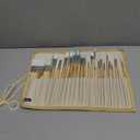 Paint Brushes Set of 24 Pieces Wooden Handles Brushes with Canvas Brush Case, Professional for Oil, Acrylic and Watercolor Painting