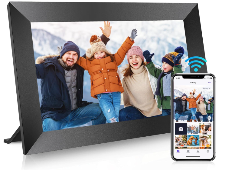 Uhale 10.1" Digital Picture Frame with 32GB Storage Support SD Card, Electronic Photo Frames with 1280x800 HD IPS Touch Screen, Instantly and Securely Share Memories, Send Wishes from Anywhere