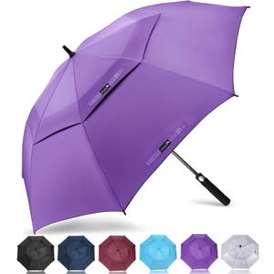 ZOMAKE Large Golf Umbrella for Rain Heavy Duty,Big Golf umbrellas Windproof,51/54/62/68/72 Inch Extra Large Oversized Umbrella (Purple)