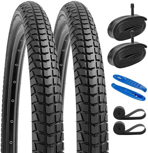 YUNSCM 2-PCS 29" Bike Tires 29x1.95/50-622 and 29" Heavy Duty Bike Tubes with 2 Rim Strips Compatible with 29 x 1.9 29 x 1.95 29 x 2.0 Bike Bicycle Tires and Tubes (Y-920)