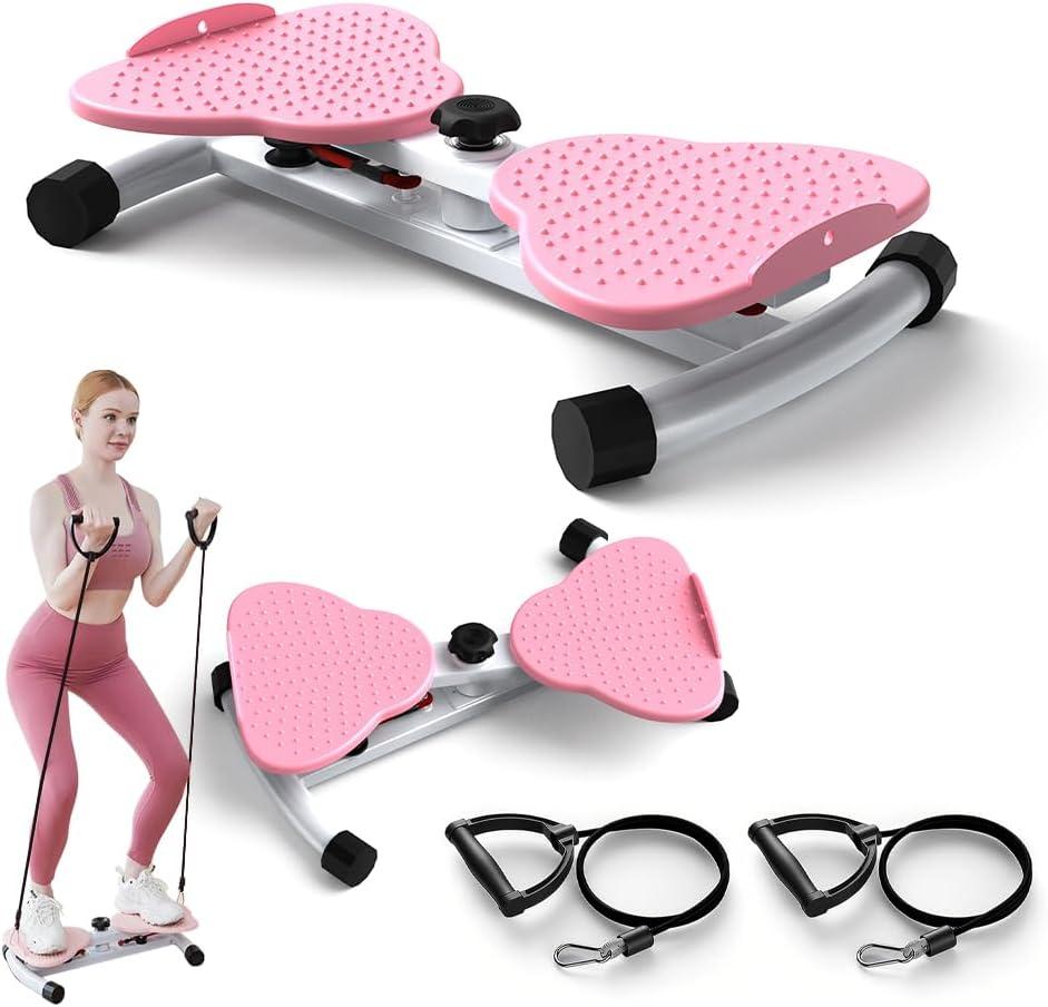 Exercise Twist Boards,Waist Twister Machine Exercise,Balance Board for Foot Massage and Weight Loss(Pink)