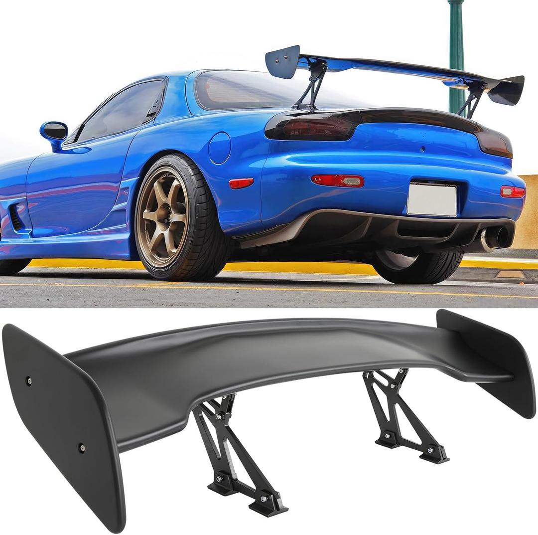 DREAMOTOR 47 Inch Universal Rear Spoiler, Adjustable GT Style Car Rear Trunk Spoiler Wing Compatible with Mazda Miata Chevy Corvette Camaro Nissan Lexus Toyota Honda Civic Ford Mustang Scion