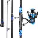 Sougayilang Surf Fishing Rod and Reel Combo, 4 Piece MH/H Saltwater Fishing Combo with 5000 Size Spinning Reel(12'/15')