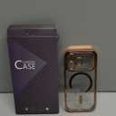 Glitter for iPhone 17 Pro Case with Eye-catching Integrated Lens Protection, [Sparkly Bling Back Panel] [Seamless Work with Magsafe] Cute Women Girly Magnetic Case for iPhone 17 Pro Desert Titanium