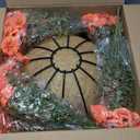 Yastouay Artificial Hanging Flowers for Outdoors, Fake Hanging Plants with Baskets, UV Resistant Hanging Flowers Fake Flowers for Outdoors Porch Patio Garden Spring Summer Decor(Purple) (10 Bundles)