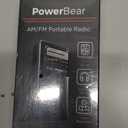 PowerBear Portable Radio | AM/FM, 2AA Battery Operated with Long Range Reception for Indoor, Outdoor & Emergency Use | Radio with Speaker & Headphone Jack (Black)