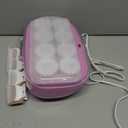 Conair Hot Rollers for Long, Medium & Short Hair, 8 Ceramic Flocked 2-Inch Heated Hair Rollers with Clips, Hot Curlers for Women, Volume & Curls, Lilac