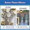 Qcity Matte White Sequin Wall Backdrop 36PCS, Black Back Not See-Through Design, Square Sequin Glitter Backdrop Panel, Perfect for Outdoor Events, Birthdays, Wedding and Party Decoration