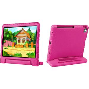 New Kids Case for iPad Pro 12.9 Case Super Protection iPad Pro 12.9 inch 6th 5th 4th 3th Cover with Pencil Holder and Handle Stand for iPad Pro 12.9 2022 2021 2020 2018 Rose Red
