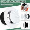 Baquler 4 Pcs 8 Inch Round Air Vent Cover, Adjustable Ceiling Diffuser Vent Bulk, ABS HVAC Cover for Ceiling & Wall, Soffit for Bathroom Kitchen Attic, Easy Install, White