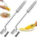 2PCS Corn Peeler, 2026 New Upgrade Corn Cob Peeler Stripper Cutter Remover,Stainless Steel Corn Stripping Tool for Corn on the Cob for Home Kitchen, Restaurant, Picnic