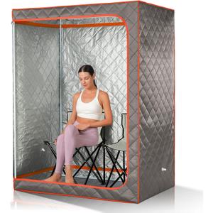 Portable Steam Sauna, 2 Person Sauna Tent, Full Size Double Sauna, 1 or 2 Person Foldable Home Sauna, Full Body Sauna, Includes 2 Portable Sauna Chairs 47.28" x 35.46" x 63.04" Portable Steam Sauna, 2 Person Sauna Tent, Full Size Double Sauna, 1 or 2 Person Foldable Home Sauna, Full Body Sauna, Includes 2 Portable Sauna Chairs 47.28" x 35.46" x 63.04"