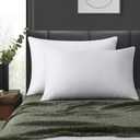 100% Cotton Zippered Pillow Cases King Size Set of 2, Super Soft & Breathable Pillow Protectors with Zipper, White Pillow Case Covers 20x36 Inches