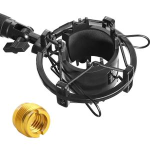 YOUSHARES AT2020 Shock Mount, Microphone Shock Mount Reduces Vibration Noise for Audio Technica AT2020 AT2035 ATR2500 Condenser Mic