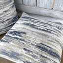 Decorative Throw Pillow Covers 18x18 Inch Set of 2, Navy Blue - Chenille for Couch and Living Room
