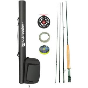 Kylebooker Fly Fishing Rod with Reel Combo Kit 3/4/5/6/7/8 Weight Starter Fly Fishing Outfit with Rod Bag
