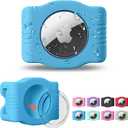 Waterproof AirTag Dog Collar Holder for Apple AirTag QR Code (Medium, Blue-M1)