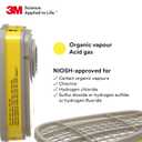 3M Respirator Cartridge 6003, 1 Pair, Helps Protect Against Organic Vapors or Acid Gases