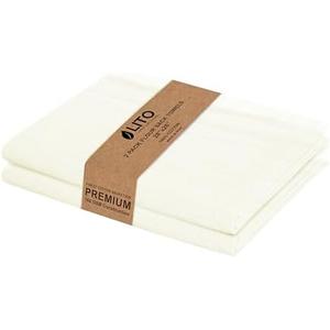 LITO LINEN AND TOWEL Flour Sack Towels – 100% Cotton, 28x28 Inches, Highly Absorbent, Embroidery-Ready Tea Towels for Kitchen & Crafts, Farmhouse Decor, Pack of 2 Natural