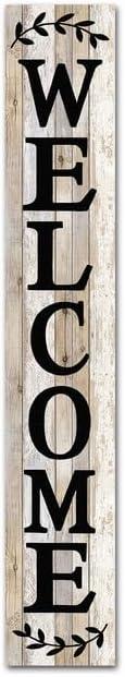 Tall Outdoor Welcome Sign For Front Door 4 x 16 Welcome sign Rustic Tall Welcome Sign For Front Porch Farmhouse Welcome Porch Sign Wood Vertical Decor Fall Porch Decor for the HOME