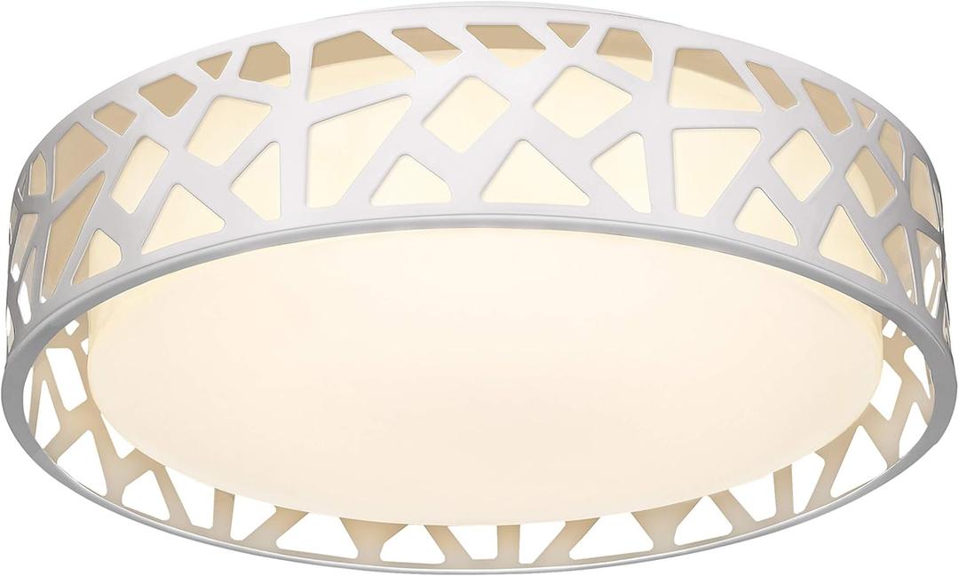 Flush Mount Ceiling Light Fixture,15W 1600 Lumens LED Ceiling Lights, Dimmable 3000K Warm White Light Fixtures Ceiling Mount for Bedroom, Kitchen, Hallway, Stairways