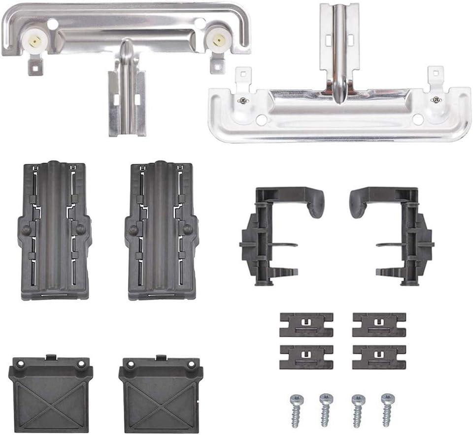 W10712395 Dishwasher Rack Adjuster Metal Kit Compatible with Whirlpool KitchenAid Replace W10250159 W10350375 AP5957560 W10712395VP PS10065979