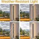 2Pack 39inch Outdoor LED Wall Light, 30W 110V Hardwired Long LED Wall Sconce, IP65 Waterproof Modern Light Fixture with Frosted Acrylic, 3000K Warm White Wall Lighting for Porch Garage House Exterior