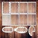 Mermaid Makeup Mermaid Scale Stencil Airbrush Stencils Large Plastic Dragon Reusable Fish Scales Animal Print Templates Kit for Women Girls Body Art Face Painting Wall Accessories (6x8 inch Mermaid)