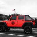 US Army Military Star Car Sticker Decals for Car/Truck/Ford F150/Jeep Wrangler - 2PCS(16.1 inches)