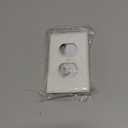 Cooper Wiring Devices 5132W-L Nylon 1-Gang Standard Size Duplex Receptacle Wall Plate, White