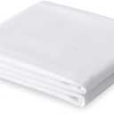 Lavisun Twin Flat Sheets Only, 1 Pack Soft Brushed Microfiber Bedding Sheets for Hotel, Massage, Hospital, Home, Dorm, Bulk Top Flat Sheets Only Twin Size (White)