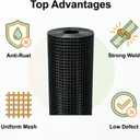 Black Hardware Cloth 1/2 in. x 4 ft. x 100 ft. 19-Gauge, Vinyl Coated Chicken Wire Mesh Roll, Chicken Wire Fencing, Garden Fencing, Rat Wire, Gopher Mesh
