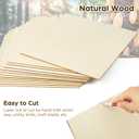 LotFancy Basswood Sheets for Craft, 12 Pack, 12 x 12 x 1/8 Inch, 3mm Thick Plywood Sheets, Unfinished Wood Boards for Laser Cutting & Engraving, DIY Architectural Models, Wood Burning and Stain
