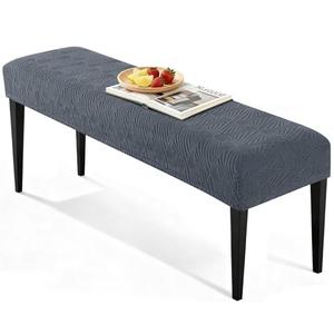 VANSOFY Dining Bench Cover, Stretch Jacaquard Bench Seat Cushion Covers, Rectangular Washable Bench Covers Slipcover for Dining Room, Bedroom, Kitchen, Living Room (Gray)