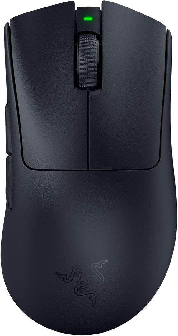 Razer DeathAdder V3 Pro Gaming Mouse: 63g Ultra Lightweight - Focus Pro 30K Optical Sensor - Fast Optical Switches Gen-3 - HyperSpeed Wireless - 5 Programmable Buttons - 90 Hr Battery - Black (1000 Hz)