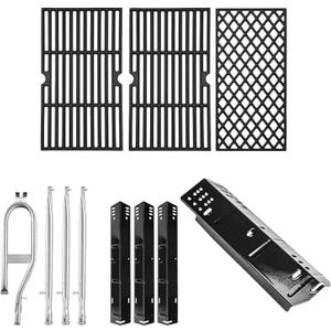 SafBbcue DGH450CRP Cooking Grates and Heat Plate for Dyna Glo Grill Replacement Parts 4 Burner DGH450CRN-D DGH450CRP-D DGF451CRP 70-02-615 70-02-423