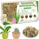 Halatool 10OZ Orchid Moss Sphagnum for repotting, 14QT Dried Sphagnum Moss for Plants Indoor, Maintain Air Humidity and Improve Soil Acidity, Natural Media for Orchid Plant Growth