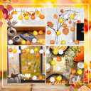 Tigeen 24 Pcs Thanksgiving Pumpkin Hanging Ornaments Fall Mini Pumpkin Hanging Tree Ornaments Ball Decorations for Tree Thanksgiving Harvest Party Halloween Home Decor (Novelty)