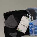 CaiDieNu Non Slip Diabetic Socks: 4 Pairs Non Binding Hospital Socks for Men Women with Grips Elderly Edema 9-15 (Black)